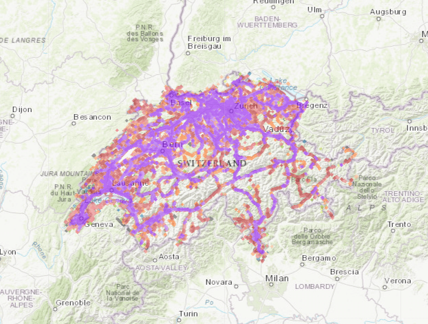 coverage map esim switzerland
