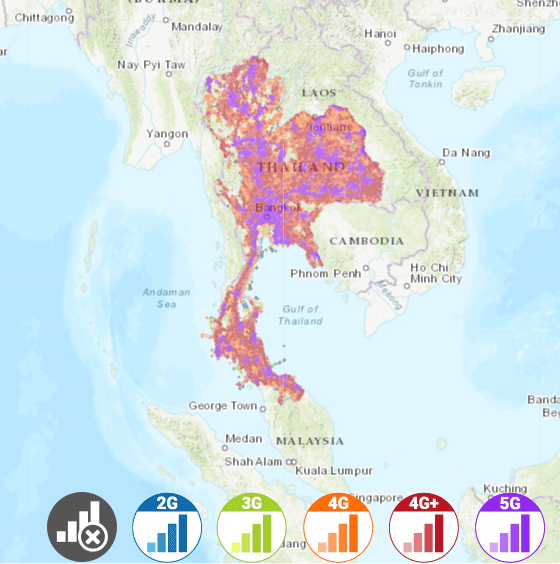 dtac coverage map in thailand