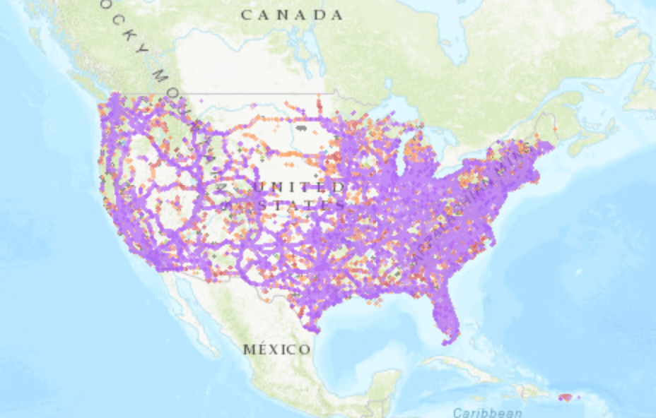 coverage map esim USA